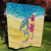 Hawaiian Tropical Plants Turtles Quilt Watercolor Style LT03 - Polynesian Pride