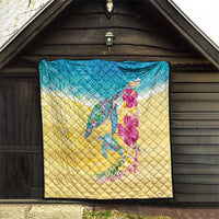 Hawaiian Tropical Plants Turtles Quilt Watercolor Style LT03 - Polynesian Pride
