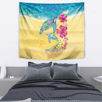 Hawaiian Tropical Plants Turtles Tapestry Watercolor Style LT03 - Polynesian Pride