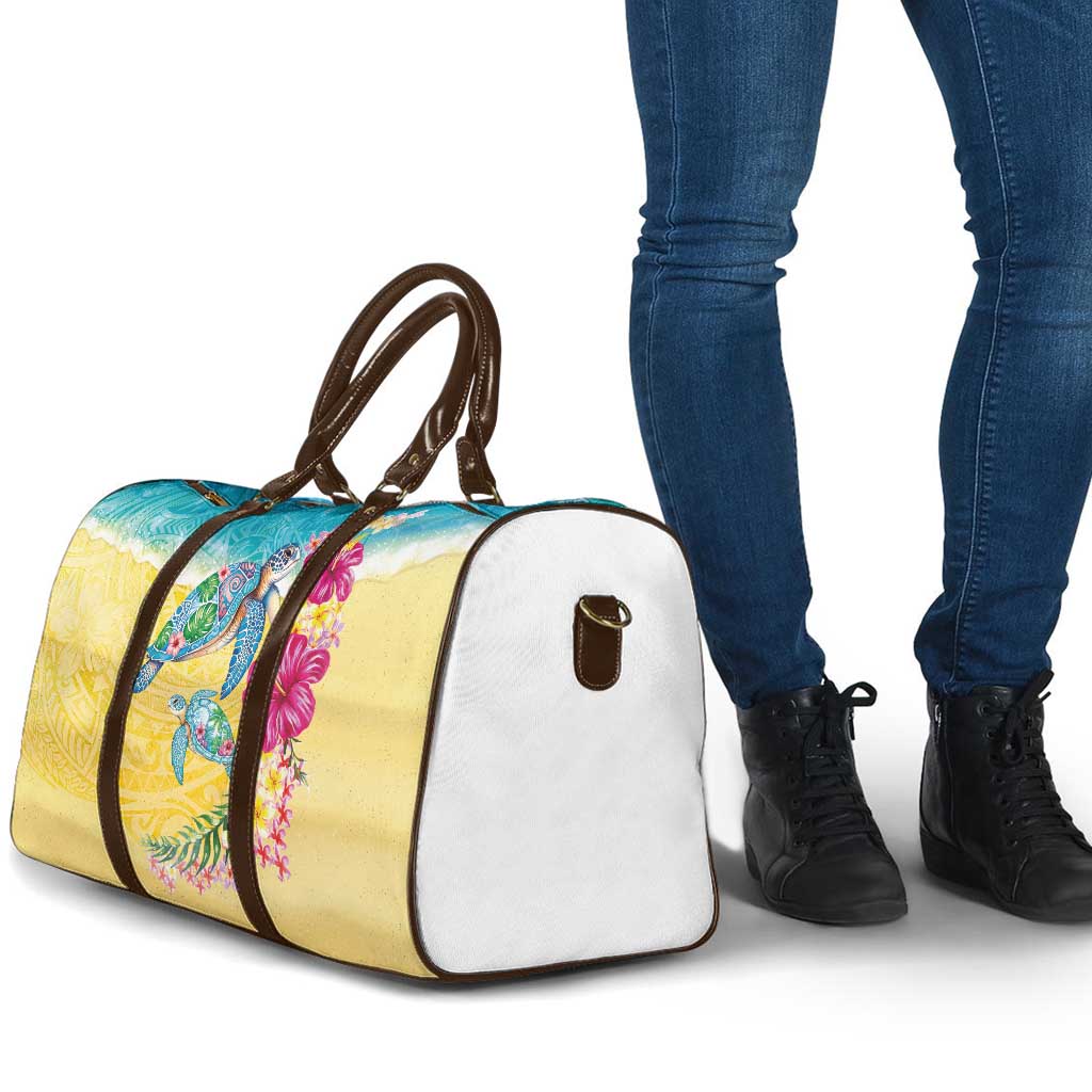 Hawaiian Tropical Plants Turtles Travel Bag Watercolor Style LT03 - Polynesian Pride