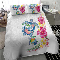Hawaiian Abstract Art Turtles Bedding Set with Plumeria and Hibiscus LT03 - Polynesian Pride