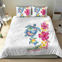 Hawaiian Abstract Art Turtles Bedding Set with Plumeria and Hibiscus LT03 - Polynesian Pride