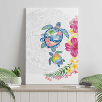 Hawaiian Abstract Art Turtles Canvas Wall Art with Plumeria and Hibiscus LT03 - Polynesian Pride