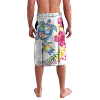 Hawaiian Abstract Art Turtles Lavalava with Plumeria and Hibiscus LT03 - Polynesian Pride