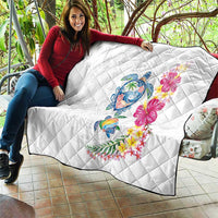 Hawaiian Abstract Art Turtles Quilt with Plumeria and Hibiscus LT03 - Polynesian Pride