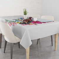 Hawaiian Abstract Art Turtles Tablecloth with Plumeria and Hibiscus LT03 - Polynesian Pride
