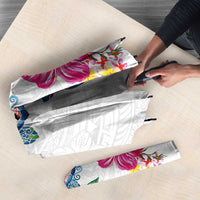 Hawaiian Abstract Art Turtles Umbrella with Plumeria and Hibiscus LT03 - Polynesian Pride