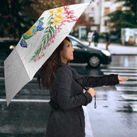 Hawaiian Abstract Art Turtles Umbrella with Plumeria and Hibiscus LT03 - Polynesian Pride