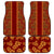 Hawaii Style Hibiscus and Tribal Element Fabric Patchwork Car Mats LT03 Red - Polynesian Pride