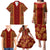 Hawaii Style Hibiscus and Tribal Element Fabric Patchwork Family Matching Puletasi Dress and Hawaiian Shirt LT03 - Polynesian Pride