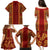 Hawaii Style Hibiscus and Tribal Element Fabric Patchwork Family Matching Puletasi Dress and Hawaiian Shirt LT03 - Polynesian Pride