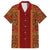 Hawaii Style Hibiscus and Tribal Element Fabric Patchwork Hawaiian Shirt LT03 Red - Polynesian Pride