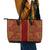 Hawaii Style Hibiscus and Tribal Element Fabric Patchwork Leather Tote Bag LT03 - Polynesian Pride