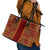 Hawaii Style Hibiscus and Tribal Element Fabric Patchwork Leather Tote Bag LT03 - Polynesian Pride