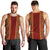 Hawaii Style Hibiscus and Tribal Element Fabric Patchwork Men Tank Top LT03 - Polynesian Pride