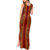 Hawaii Style Hibiscus and Tribal Element Fabric Patchwork Tank Maxi Dress LT03 - Polynesian Pride