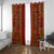 Hawaii Style Hibiscus and Tribal Element Fabric Patchwork Window Curtain LT03 With Grommets Red - Polynesian Pride