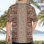 Hawaii Style Hibiscus and Tribal Element Fabric Patchwork Hawaiian Shirt Beige Version LT03 - Polynesian Pride