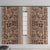 Hawaii Style Hibiscus and Tribal Element Fabric Patchwork Window Curtain Beige Version LT03 With Hooks Beige - Polynesian Pride