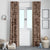 Hawaii Style Hibiscus and Tribal Element Fabric Patchwork Window Curtain Beige Version LT03 - Polynesian Pride