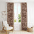 Hawaii Style Hibiscus and Tribal Element Fabric Patchwork Window Curtain Beige Version LT03 - Polynesian Pride