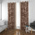 Hawaii Style Hibiscus and Tribal Element Fabric Patchwork Window Curtain Beige Version LT03 With Grommets Beige - Polynesian Pride