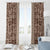 Hawaii Style Hibiscus and Tribal Element Fabric Patchwork Window Curtain Beige Version LT03 - Polynesian Pride