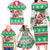 Hawaii Mele Kalikimaka Family Matching Long Sleeve Bodycon Dress and Hawaiian Shirt Aloha Santa and Palm Tree Mix Kakau Pattern LT03 - Polynesian Pride