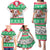 Hawaii Mele Kalikimaka Family Matching Puletasi Dress and Hawaiian Shirt Aloha Santa and Palm Tree Mix Kakau Pattern LT03 - Polynesian Pride