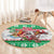 Hawaii Mele Kalikimaka Round Carpet Aloha Santa and Palm Tree Mix Kakau Pattern LT03 - Polynesian Pride