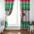 Hawaii Mele Kalikimaka Window Curtain Aloha Santa and Palm Tree Mix Kakau Pattern LT03 - Polynesian Pride