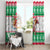 Hawaii Mele Kalikimaka Window Curtain Aloha Santa and Palm Tree Mix Kakau Pattern LT03 - Polynesian Pride