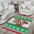 Custom Hawaii Mele Kalikimaka Area Rug Aloha Santa and Palm Tree Mix Kakau Pattern LT03 - Polynesian Pride