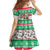 Custom Hawaii Mele Kalikimaka Kid Short Sleeve Dress Aloha Santa and Palm Tree Mix Kakau Pattern LT03 - Polynesian Pride