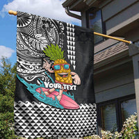 Hawaii Pineapple Surfing Kakau Tribal Personalised Garden Flag LT03 - Polynesian Pride