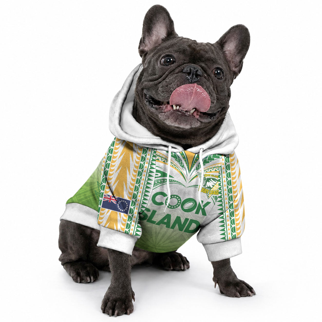 Custom Cook Islands Rugby League Pet Hoodie LT03 - Polynesian Pride
