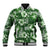 Hawaiian Quilt Pattern Baseball Jacket Hibiscus and Tribal Element Vintage Green Vibe LT03 Unisex Green - Polynesian Pride