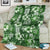 Hawaiian Quilt Pattern Blanket Hibiscus and Tribal Element Vintage Green Vibe LT03 - Polynesian Pride