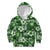 Hawaiian Quilt Pattern Kid Hoodie Hibiscus and Tribal Element Vintage Green Vibe LT03 Hoodie Green - Polynesian Pride