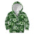 Hawaiian Quilt Pattern Kid Hoodie Hibiscus and Tribal Element Vintage Green Vibe LT03 Zip Hoodie Green - Polynesian Pride