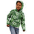 Hawaiian Quilt Pattern Kid Hoodie Hibiscus and Tribal Element Vintage Green Vibe LT03 - Polynesian Pride