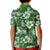 Hawaiian Quilt Pattern Kid Polo Shirt Hibiscus and Tribal Element Vintage Green Vibe LT03 - Polynesian Pride