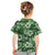 Hawaiian Quilt Pattern Kid T Shirt Hibiscus and Tribal Element Vintage Green Vibe LT03 - Polynesian Pride