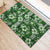 Hawaiian Quilt Pattern Rubber Doormat Hibiscus and Tribal Element Vintage Green Vibe LT03 - Polynesian Pride