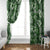 Hawaiian Quilt Pattern Window Curtain Hibiscus and Tribal Element Vintage Green Vibe LT03 - Polynesian Pride