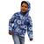 Hawaiian Quilt Pattern Kid Hoodie Hibiscus and Tribal Element Vintage Blue Vibe LT03 - Polynesian Pride