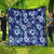 Hawaiian Quilt Pattern Quilt Hibiscus and Tribal Element Vintage Blue Vibe LT03 - Polynesian Pride