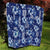 Hawaiian Quilt Pattern Quilt Hibiscus and Tribal Element Vintage Blue Vibe LT03 - Polynesian Pride