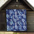 Hawaiian Quilt Pattern Quilt Hibiscus and Tribal Element Vintage Blue Vibe LT03 - Polynesian Pride