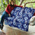 Hawaiian Quilt Pattern Quilt Hibiscus and Tribal Element Vintage Blue Vibe LT03 - Polynesian Pride